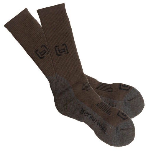 Banded Base Heavyweight Calf Length Merino Wool Socks with arch support