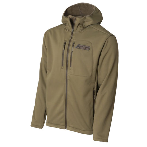 Banded Aspire Collection Ignite Mid-Layer SoftShell full zip hooded Jacket with chest a side zip pockets