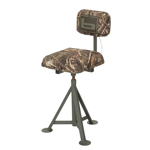 Banded Tripod Blind Stool with back support