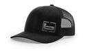 Banded Trucker Snapback Cap or Relaxed Cap black