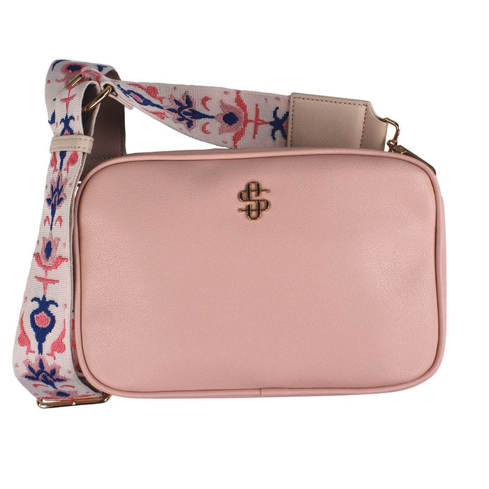 Simply Southern 0124 Leather Crossbody Bag Peach