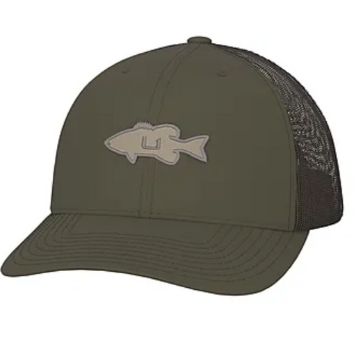 olive Huk Bass Logo Trucker hat