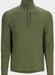 green  half zip long sleeve with vertical zip chest pocket