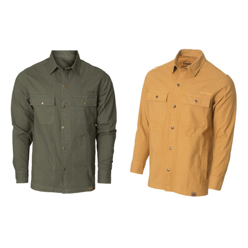 Banded, Canvas Camp Shirt full snap front and snap chest pockets 
