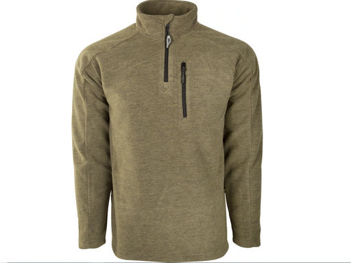 Drake Heathered Windproof 1/4 Zip pullover with zip chest pocket sage