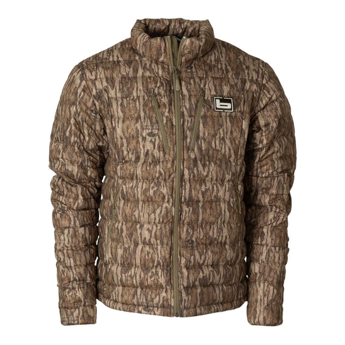 Banded full zip Nano Primaloft Down camo Jacket with two chest zip pockets