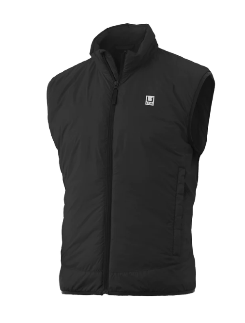 black full zip front HUK Waypoint Packable Insulated Vest