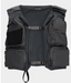 black fishing vest multiple pockets