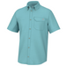 aqua solid button down Huk Tide Point Button-Down Short Sleeve Shirt