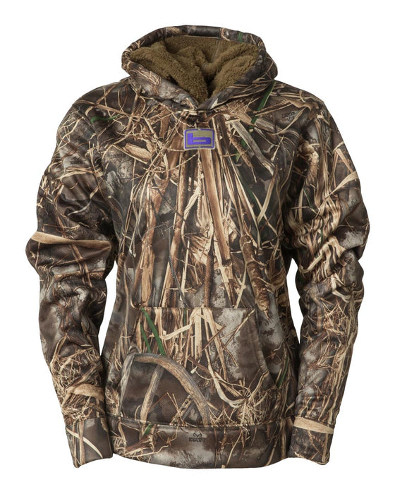 Banded Womens Atchafalaya camo Hoodie with hand warmer front pocket