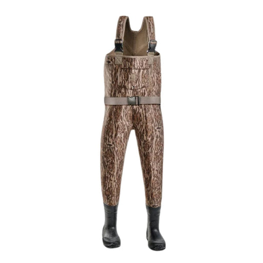 youth camo bib waders with rubber boots