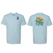 Ice Blue Molly's Place Short Sleeve T-Shirts with Molly's Logo on front and Striper on the back