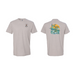 Gray Molly's Place Short Sleeve T-Shirts with Molly's Logo on front and Striper on the back