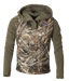 Banded Womens Kinetic Hybrid Hoodie camo body and green hood and sleeves