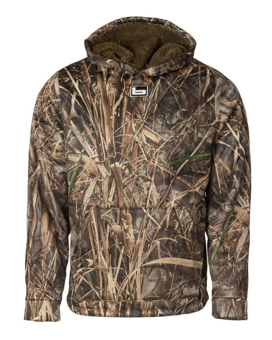 Banded Atchafalaya Pullover hoodie with draw cords in camo