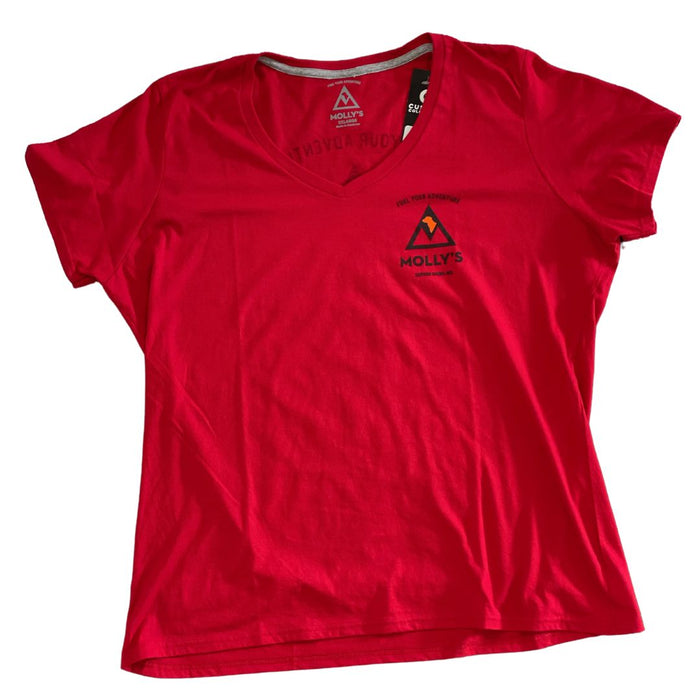 Molly's Place Women's V-Neck Tee red