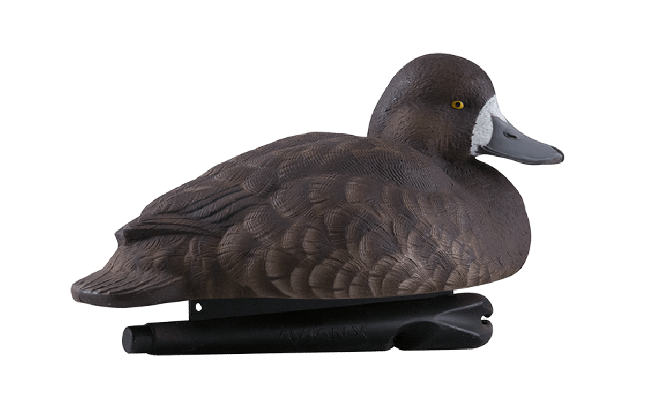 brown and white duck decoy