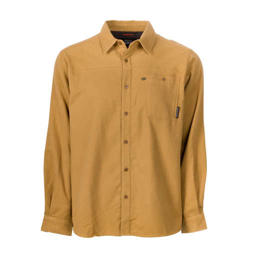 yellow button front Flannel Long Sleeve Shirt