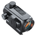 black BUSHNELL TRS-125 Red Dot Sight with plus and minus adjustments on top