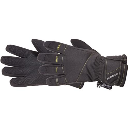 black with yellow stitching Manzella Kids Half Pipe Ski Gloves