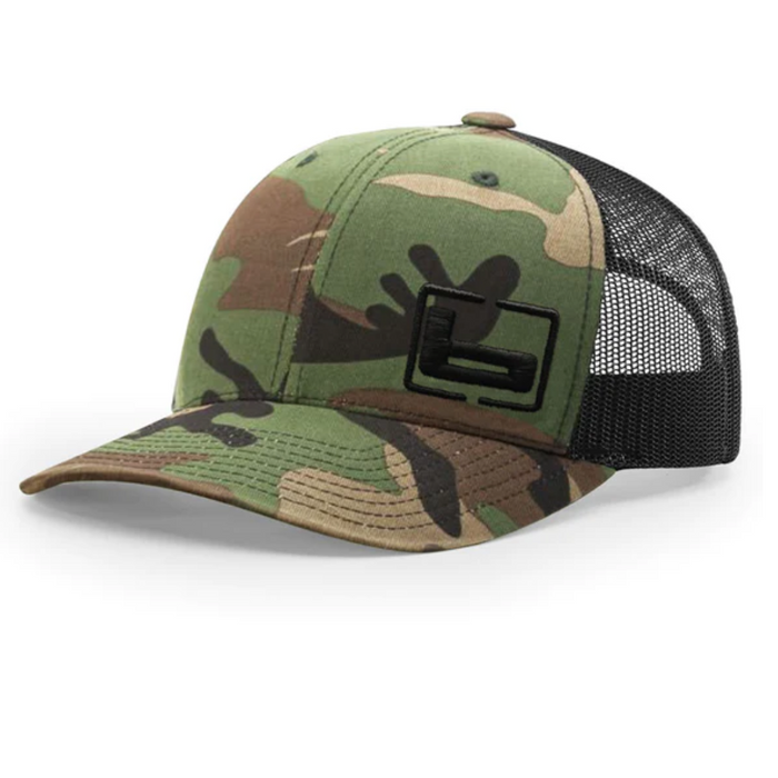 Banded Trucker Cap camo and black