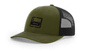 Banded Trucker Snapback Cap or Relaxed Cap green and black