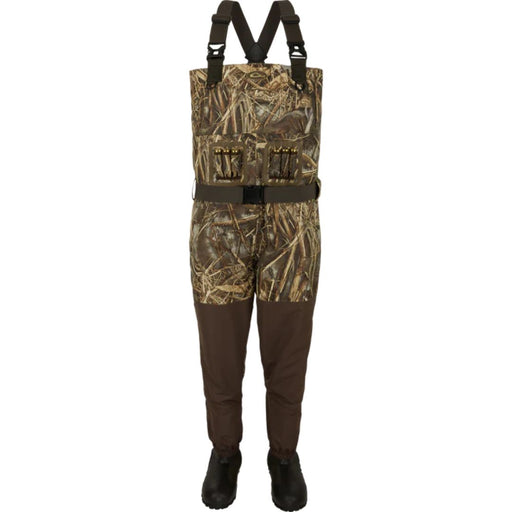 Drake 1600 Insulated Breathable Eqwader belted bib wader with rubber boots