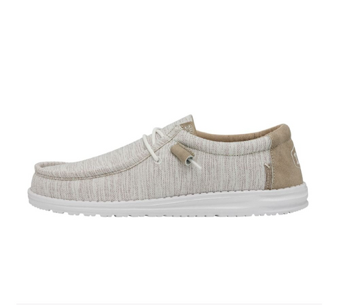 HeyDude Men's Shoes Wally Ascend Woven Ivory shoe