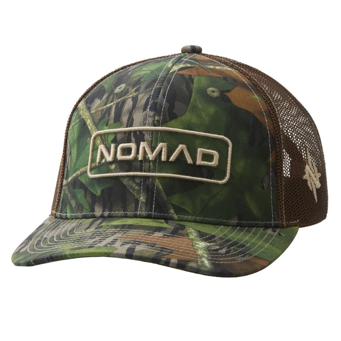 Nomad Camo Hunter Trucker Hat- Mossy Oak Shadow Leaf