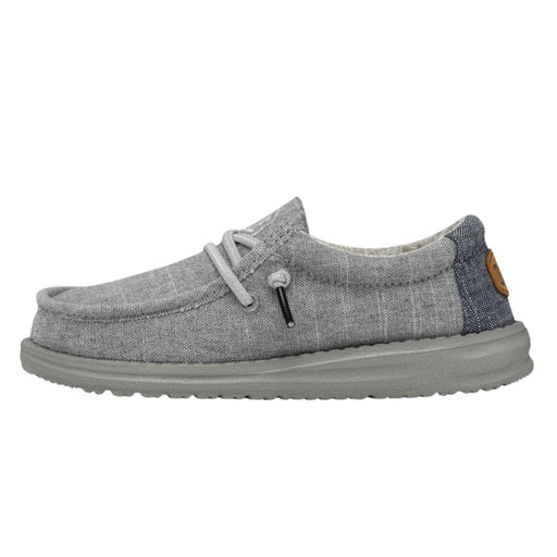 gray and navy two tone heather youth Hey Dude shoes