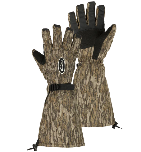 Drake MST Refuge HS Gore-Tex Double-Duty Decoy Gloves with wrist adjustment and cinch tight capable