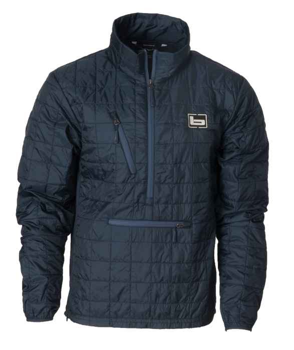 Banded Men's Northwind Nano Pullover midnight 1/2 zip with a chest zipper pocket and midsection horizontal zipper pocket