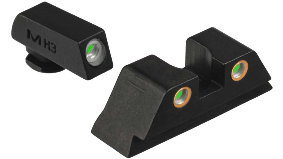Meprolight 0102223301, ML10222 Tru-Dot for Glock Pistols Green Front/Orange Rear (10MM/45ACP models)