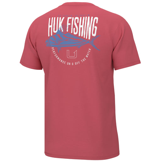 Huk, Rooster Tails Tee-Sunwashed Red blue fish and white print tee
