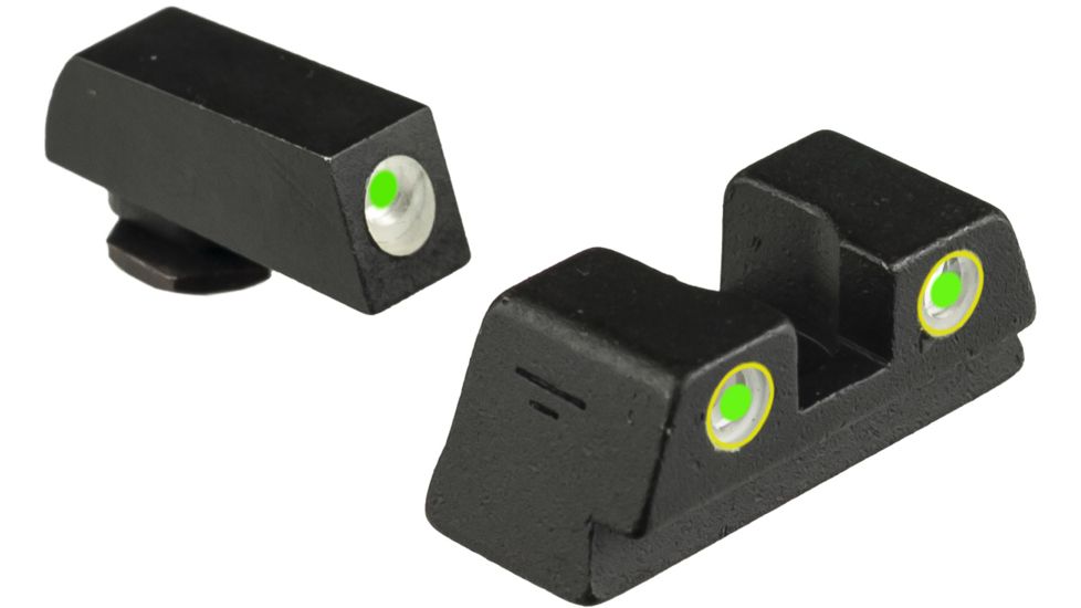 Meprolight ML10220 Tru-Dot for Glock Pistols Green Front/Yellow Rear (42, 43, 43X and 48)