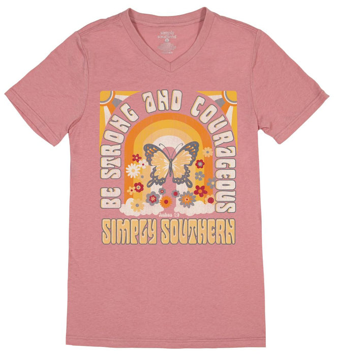 Simply Southern Womens SS V-Neck T-Shirt