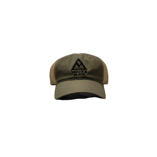 Molly's Place Cap olive and tan with black embroidered logo
