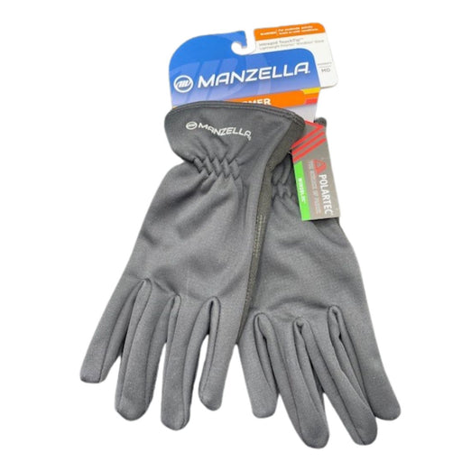 gray pair of Manzella Intrepid Polartec Windblock TouchTip gloves