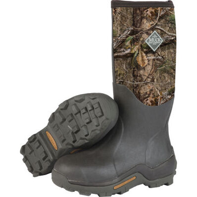 Muck Brushland Mossy Oak County black and camo neoprene boots