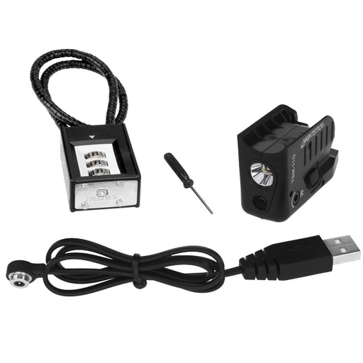  Rechargeable Sub-Compact Weapon-Mounted Light lock tool and charging cord