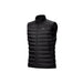 black high collar zip front insulated vest
