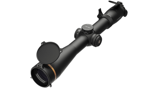 black three turret scope with lens caps