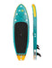 INFLATABLE PADDLE BOARD 8.8'- Teal and yellow top and side view