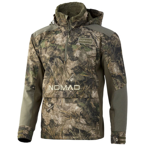 Nomad WSL 1/2 zip Camo Pullover sherpa lined hoodie with adjustable cuffs