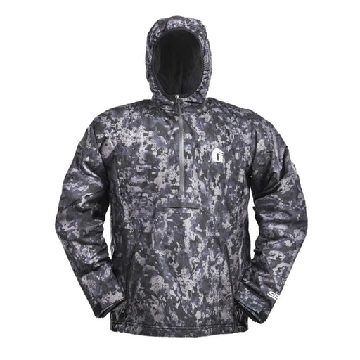 gray camo 1/4 zip hoody with front pocket