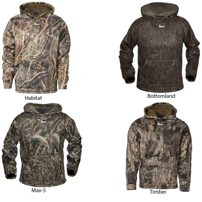 Banded Atchafalaya Pullover hoodie in four camo variations