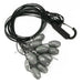Banded PowerLine Quick-Rig Anchor System with metal duck egg weights and carabiner