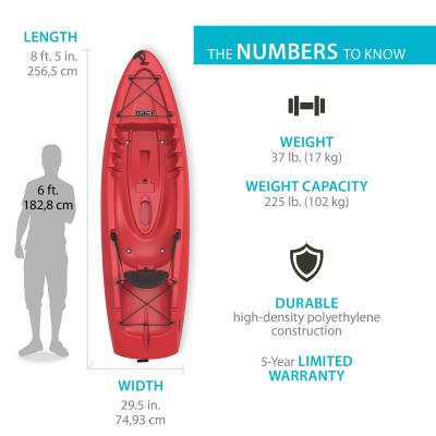 Lifetime Hydros, 90936G, 85 Sit-On-Top Kayak (Paddle Included)