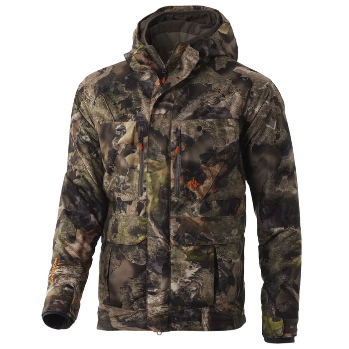 NOMAD CONIFER NXT full zip hooded camo JACKET with multiple pockets and adjustable cuffs