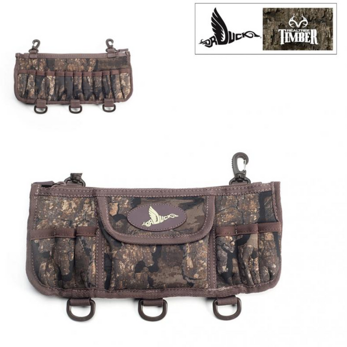 DR. DUCK CHEST PACK with call hooks and shell pockets front and rear view